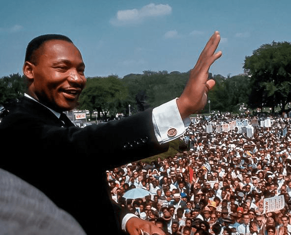 Martin Luther King Jr. leading the U.S. civil rights movement
