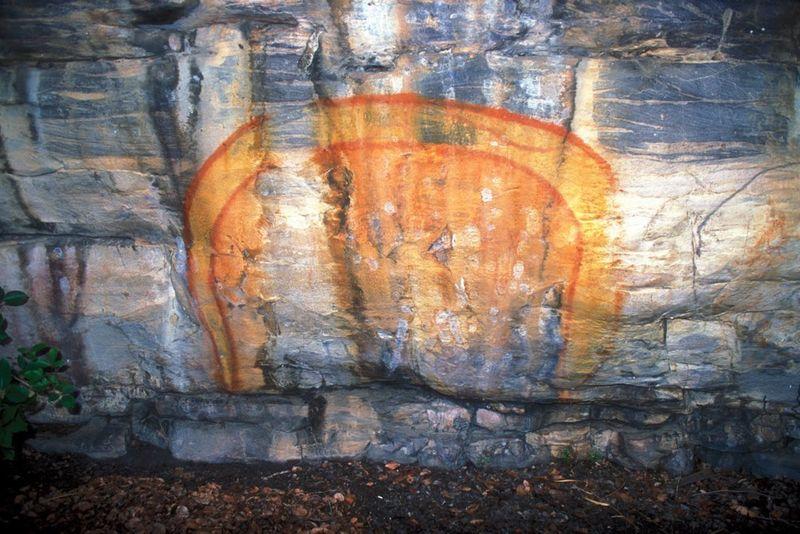 Rainbow Serpent rock art at Ubirr / Kakadu